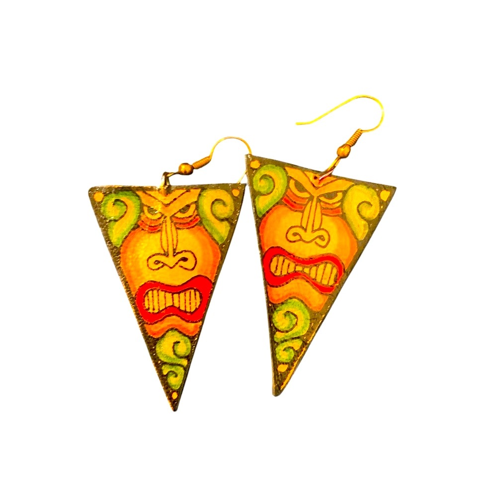 RARE FIND VINTAGE Handcrafted Tribal Design Earrings